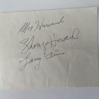 The 3 Stooges original signatures