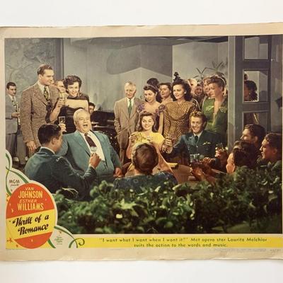 Thrill of a Romance original 1945 vintage lobby card