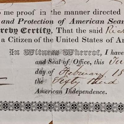 Richard Fowler Signed Citizenship Slip