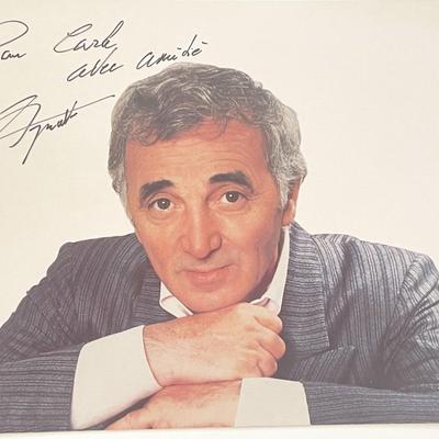 Charles Aznavour signed photo