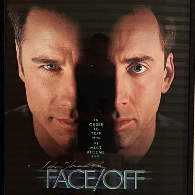 John Travolta signed Face/Off poster