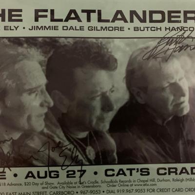 The Flatlanders signed concert flyer