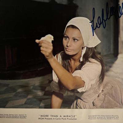 More Than A Miracle Sophia Loren signed photo