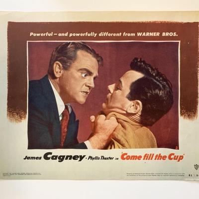 Come Fill the Cup original 1951 vintage lobby card