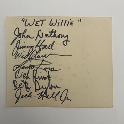 Wet Willie band signature sheet