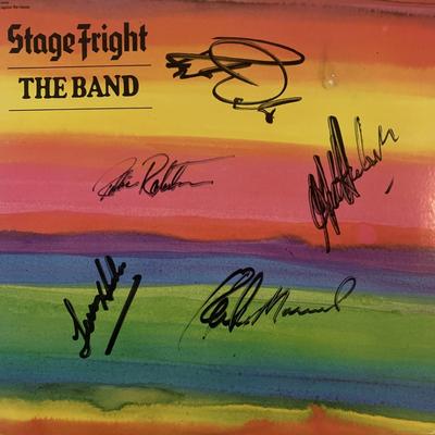 The Band Stage Fright signed 1970 Vinyl LP