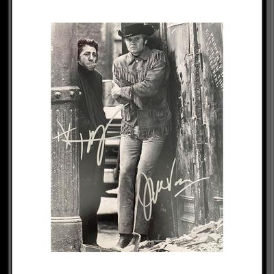 Midnight Cowboy Dustin Hoffman and Jon Voight signed photo