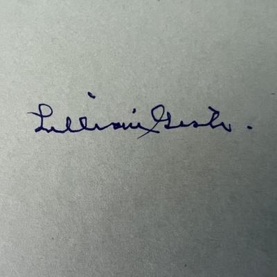 Lillian Gish original signature