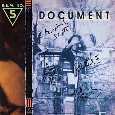 R.E.M. signed Document album