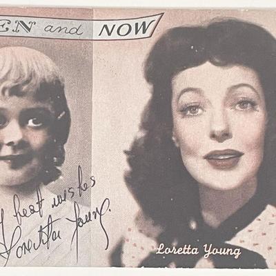 Actress Loretta Young signed photo