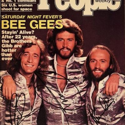 The BeeGees signed 1978 People Magazine 