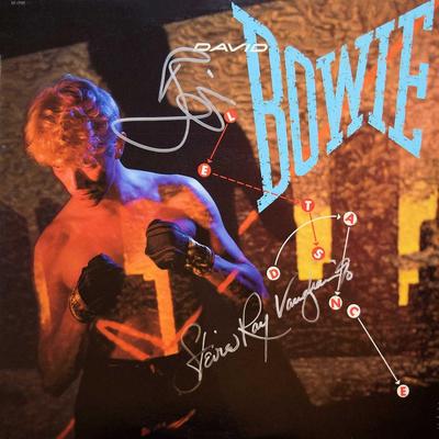 David Bowie & Stevie Ray Vaughan signed Let’s Dance album