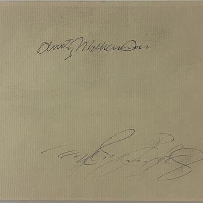 Christy Mathewson signed card