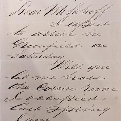 Church Deacon S. Parker Signed Note. 1894. 