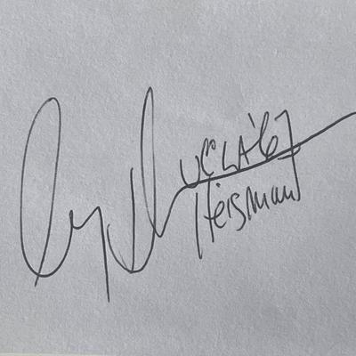 UCLA football player Gary Beban autograph note