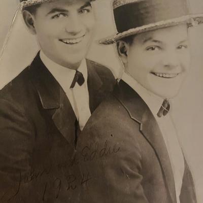 John and Eddie signed photo