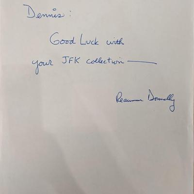 JFK's Altar Boy Signed Note 