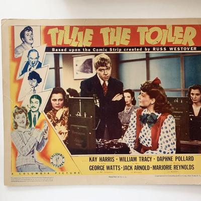 Tillie the Toiler original 1941 vintage lobby card