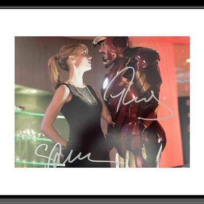 Iron Man Robert Downey Jr. and Gwyneth Paltrow signed photo