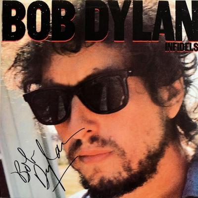 Bob Dylan Infidels signed album 