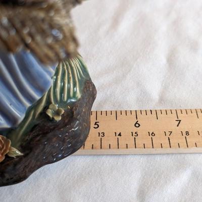 Vintage Chinese Lady Figurine in Wind Broken Fingers Hat