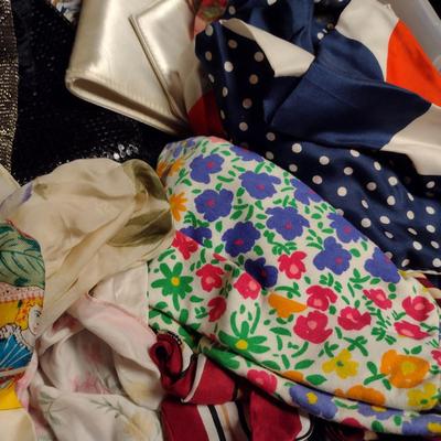 Assorted Scarves and Evening Bags