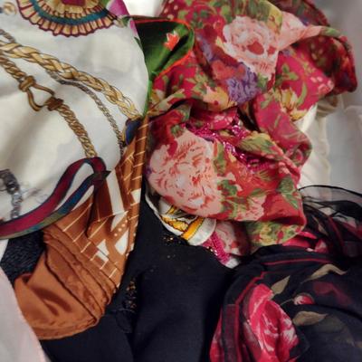 Assorted Scarves and Evening Bags