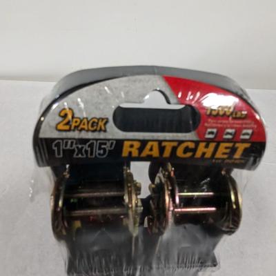 2 Pack 1" x 15' Ratchet Set Choice 2