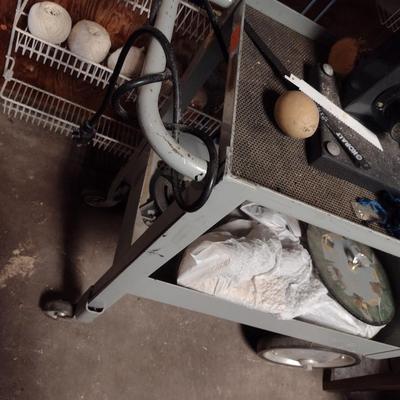 Double Shelf Metal Push Cart