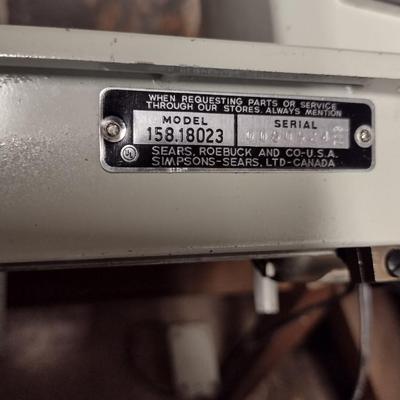 Sears Kenmore Sewing Machine in Wooden Cabinet