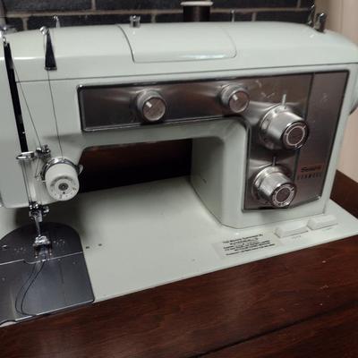 Sears Kenmore Sewing Machine in Wooden Cabinet