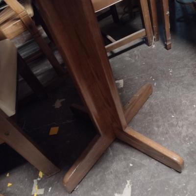 Wood Finish Table- Approx 29 3/4" in Diameter, 29 1/4" Tall