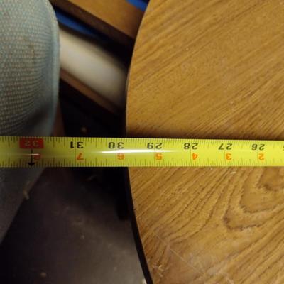 Wood Finish Table- Approx 29 3/4" in Diameter, 29 1/4" Tall