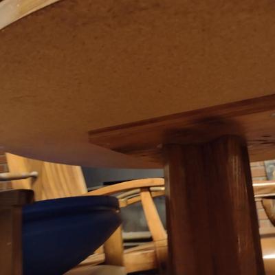 Wood Finish Table- Approx 29 3/4" in Diameter, 29 1/4" Tall