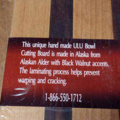 Alaskan Solid Wood ULU Cutting Board- Alaskan Alder and Black Walnut