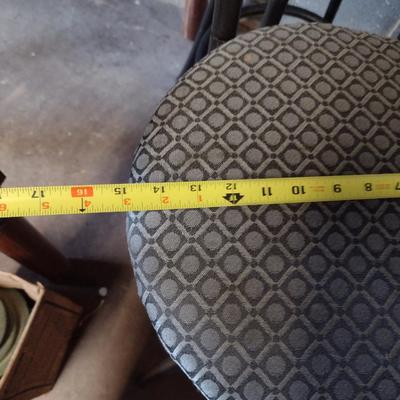 Three Swiveling Bar Stools with Upholstered Seats