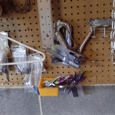 Contents of Peg Board- Tools, Crafting Accessories, etc