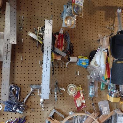 Contents of Peg Board- Tools, Crafting Accessories, etc