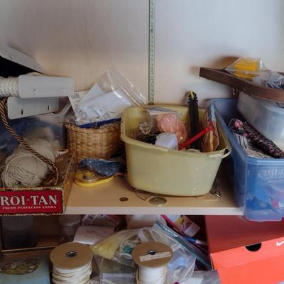Contents of Shelf- Crafting Supplies and Accessories