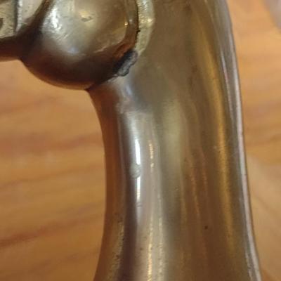 Pair of Brass Duck Bookends- Approx 6 3/4" Tall