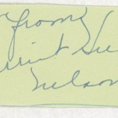 The Adventures of Ozzie and Harriet, Harriet Nelson original signature
