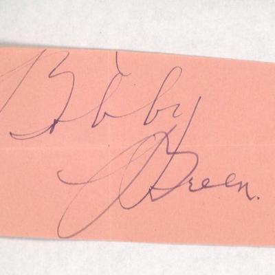 Singer Bobby Breen original signature
