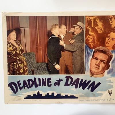 Deadline at Dawn original 1946 vintage lobby card