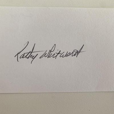 Kathy Whitworth original signatures