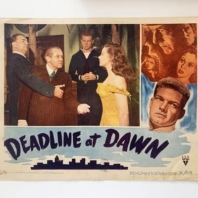 Deadline at Dawn original 1946 vintage lobby card