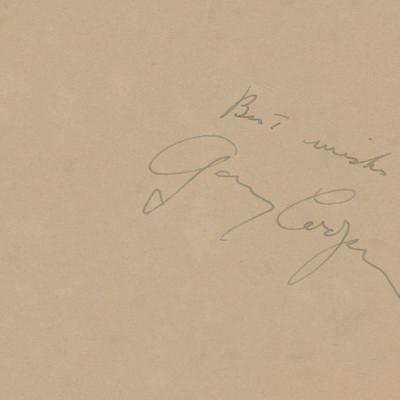 Gary Cooper signature cut