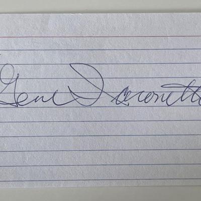 WW2 Gene Iaconetti autograph note
