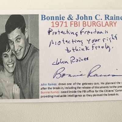 John and Bonnie Raines original signatures