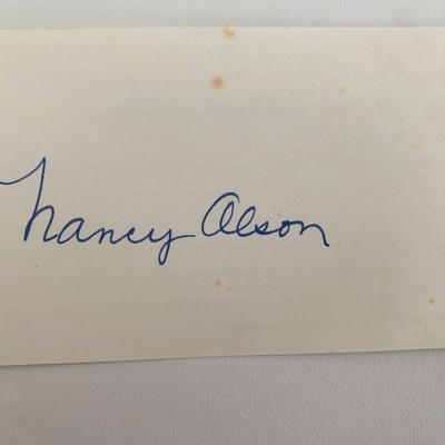 Sunset Blvd Nancy Olson original signature