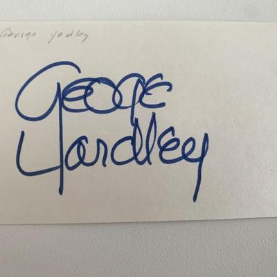 George Yardley original signature